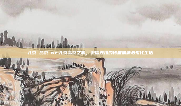 北京 品茶 wx:北京品茶之旅，微信连接的传统韵味与现代生活