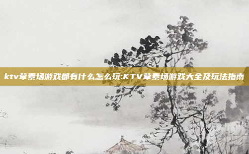 ktv荤素场游戏都有什么怎么玩:KTV荤素场游戏大全及玩法指南