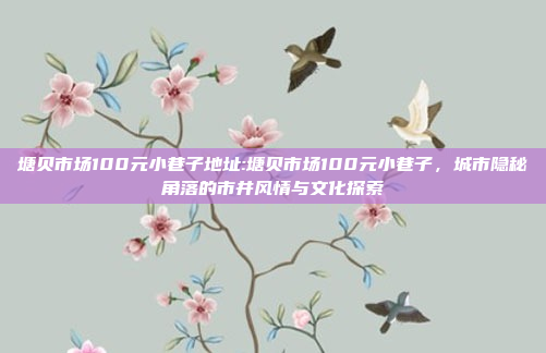 塘贝市场100元小巷子地址:塘贝市场100元小巷子，城市隐秘角落的市井风情与文化探索