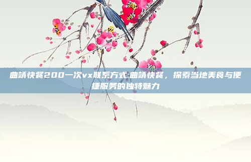 曲靖快餐200一次vx联系方式:曲靖快餐，探索当地美食与便捷服务的独特魅力