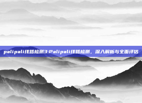 palipali线路检测3:Palipali线路检测，深入解析与全面评估